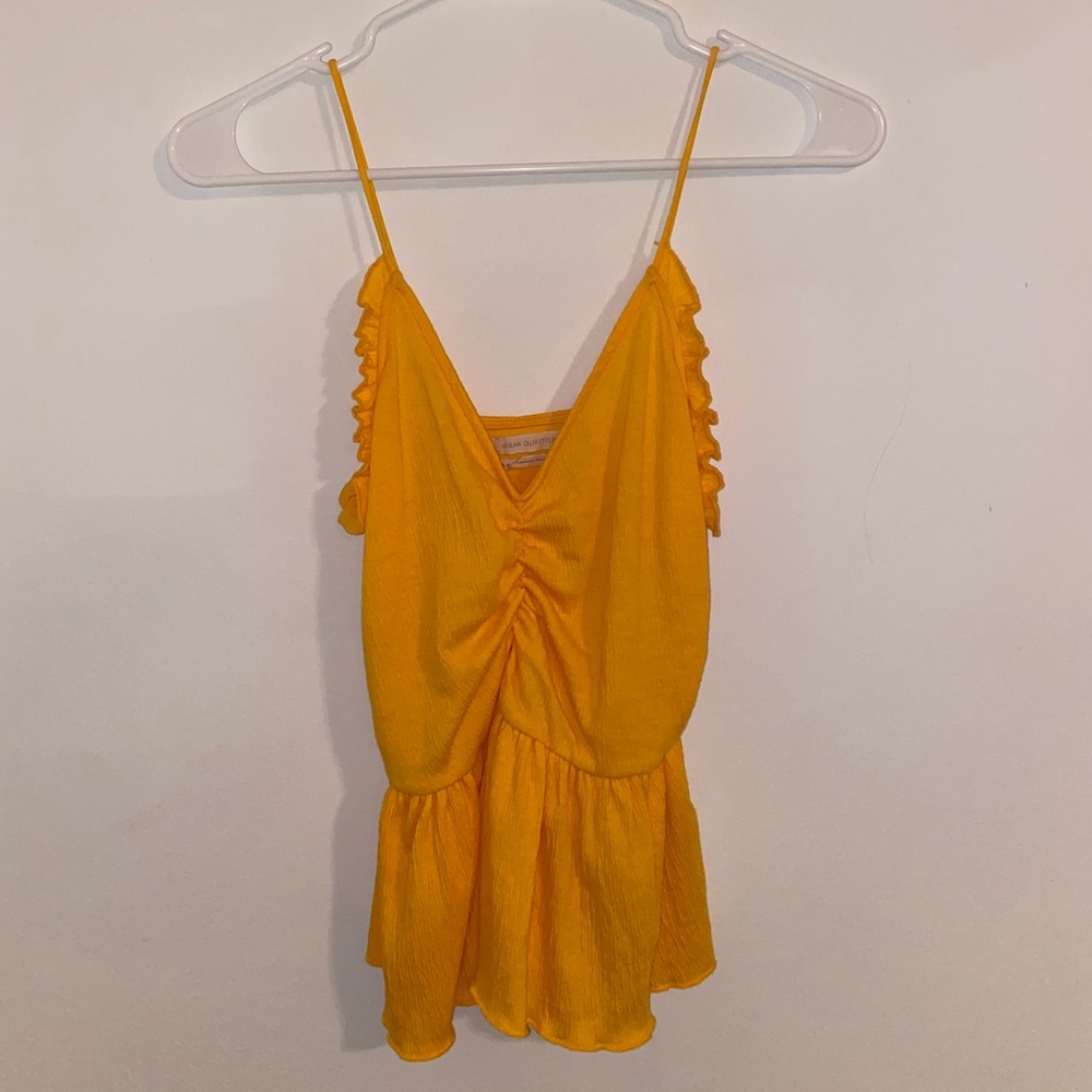 UO Yellow Ruched Tank
